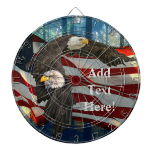 American Bald Eagle American Flag Dartboard