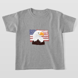 American Bald Eagle and Flag - transparent. T-Shirt