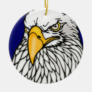 American bald eagle ceramic tree decoration