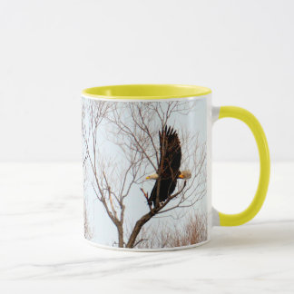 American Bald Eagle Circling the Nest Mug