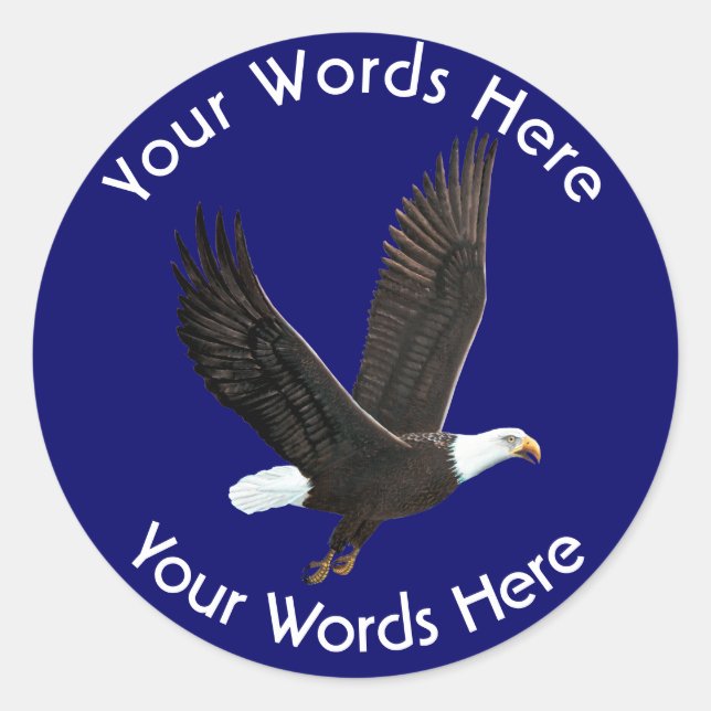 American Bald Eagle Custom Sticker (Front)