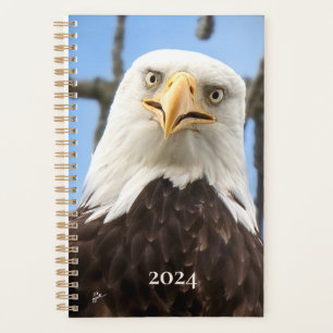 American Bald Eagle Face Funny Fine Art Planner