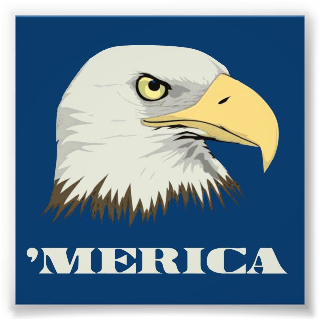 American Bald Eagle For Merica Photo Print (Front)