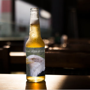 American Bald Eagle Head Beer Bottle Label