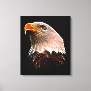 American Bald Eagle Head Canvas Print
