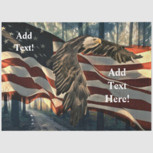 American Bald Eagle Home Of The Brave  Tissue Pape Tissue Paper