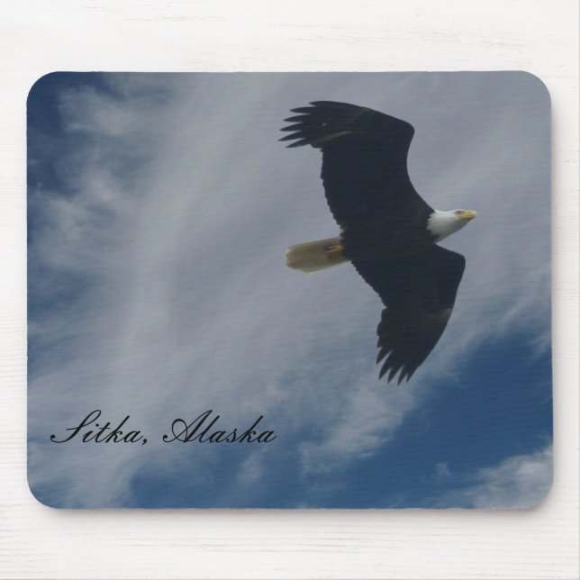 American Bald Eagle in Sitka, Alaska Mouse Mat (Front)