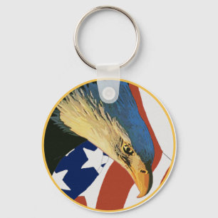 American Bald Eagle Key Ring