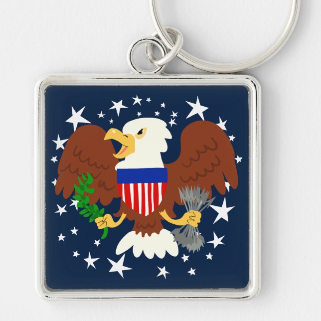 American Bald Eagle Key Ring (Front)