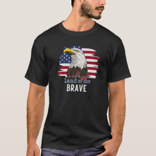 American Bald Eagle Land Of The Brave Patriotic 4t T-Shirt