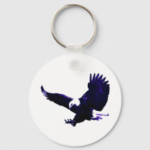 American Bald Eagle Landing Key Ring