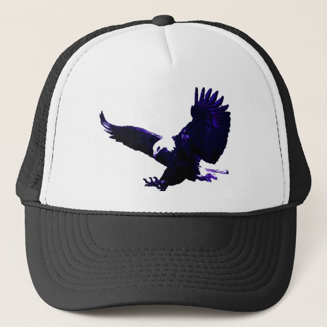 American Bald Eagle Landing Trucker Hat (Front)