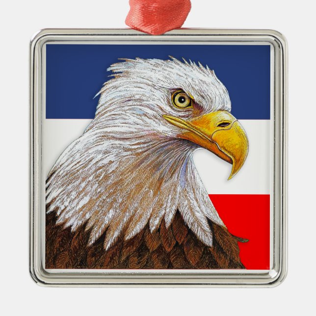 American Bald Eagle Metal Tree Decoration (Front)