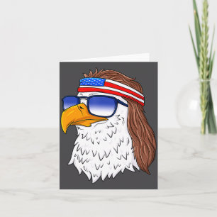 American Bald Eagle Mullet 4th Of July Funny Usa  Card