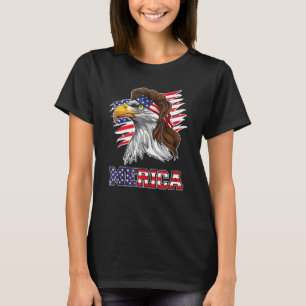 American Bald Eagle Mullet 4th Of July Funny Usa P T-Shirt