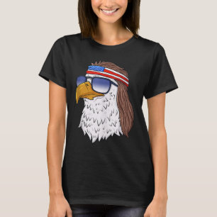 American Bald Eagle Mullet 4th Of July Funny USA P T-Shirt