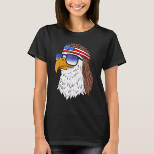 American Bald Eagle Mullet 4th Of July  Usa Patrio T-Shirt