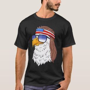 American Bald Eagle Mullet 4th Of July Usa Patriot T-Shirt
