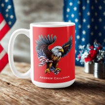 American Bald Eagle Patriotic USA Flag 4 of July