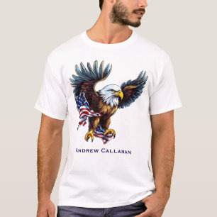 American Bald Eagle Patriotic USA Flag 4 of July T-Shirt