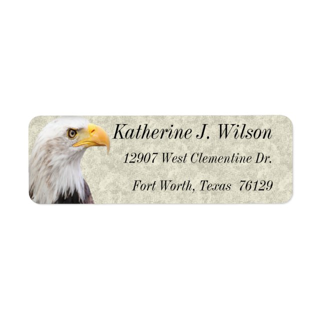 American Bald Eagle Personal Mailing Labels (Front)