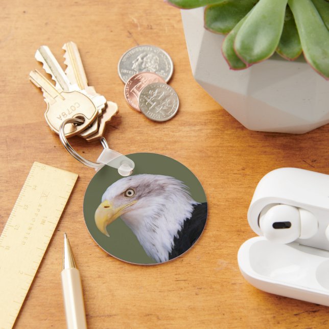 American Bald Eagle Photo Key Ring (Desk)