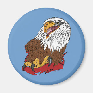 American Bald Eagle Ribbon Classic Bird Tattoo Magnet