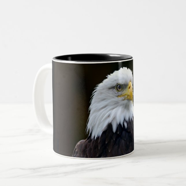 American Bald Eagle Two-Tone Coffee Mug (Front Left)