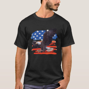 American Bald Eagle USA Flag  4th of July Eagle Fl T-Shirt
