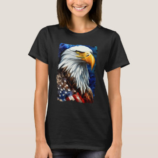 American Bald Eagle USA Flag Freedom Men Women Pat T-Shirt