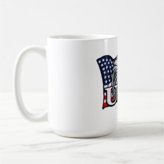 American Bald Eagle with USA Flag – Patriotic USA  Coffee Mug