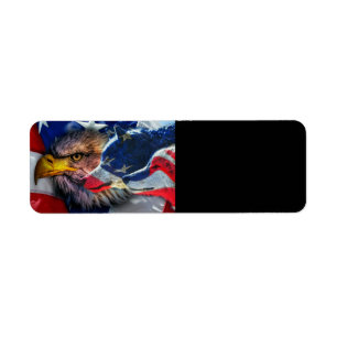 American Bald Eagle Wolf Flag Patriotic