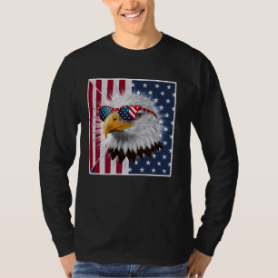 American Bald USA Eagle USA Flag 4th of July Eagle T-Shirt