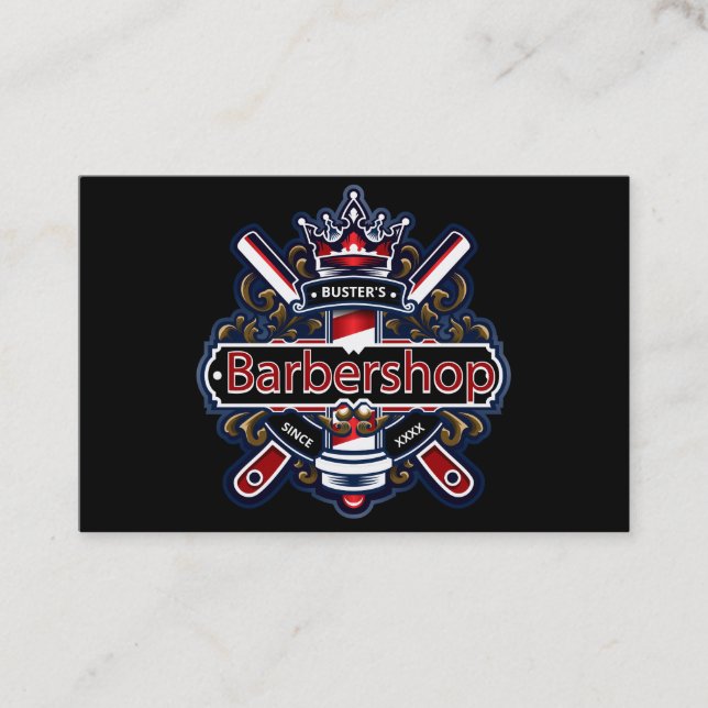 American Barber Personalise Business Card (Front)