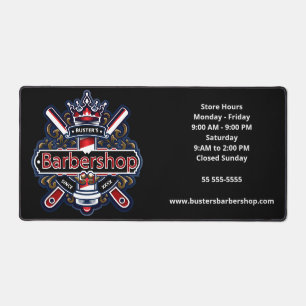 American Barber Pole Personalise Desk Mat