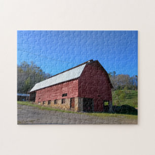 American Barn in Red Jigsaw Puzzle