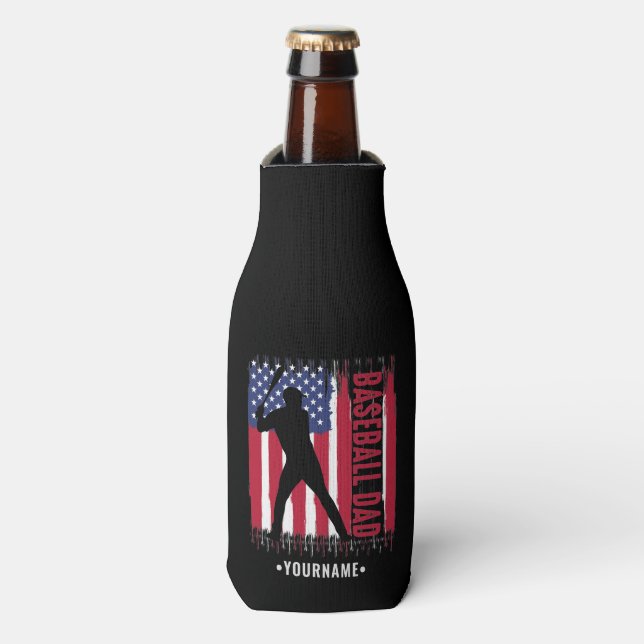 American Baseball Dad Bottle Cooler (Bottle Front)