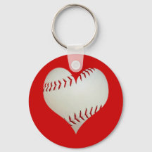 American Baseball In A Heart Shape