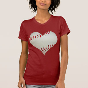 American Baseball In A Heart Shape T-Shirt