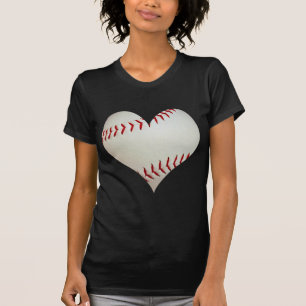 American Baseball In A Heart Shape T-Shirt