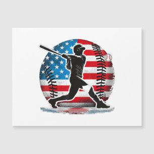 American Baseball Player Batter With United States