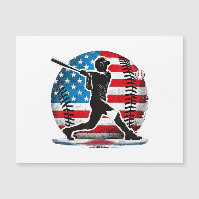 American Baseball Player Batter With United States (Front)