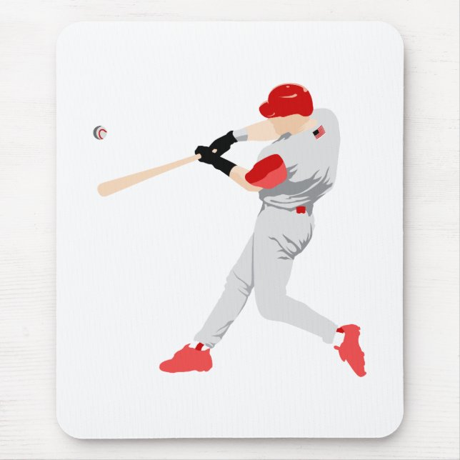 American Baseball Player Mouse Mat (Front)