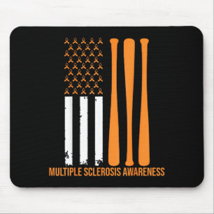 American Baseball Sports Multiple Sclerosis Awaren Mouse Mat