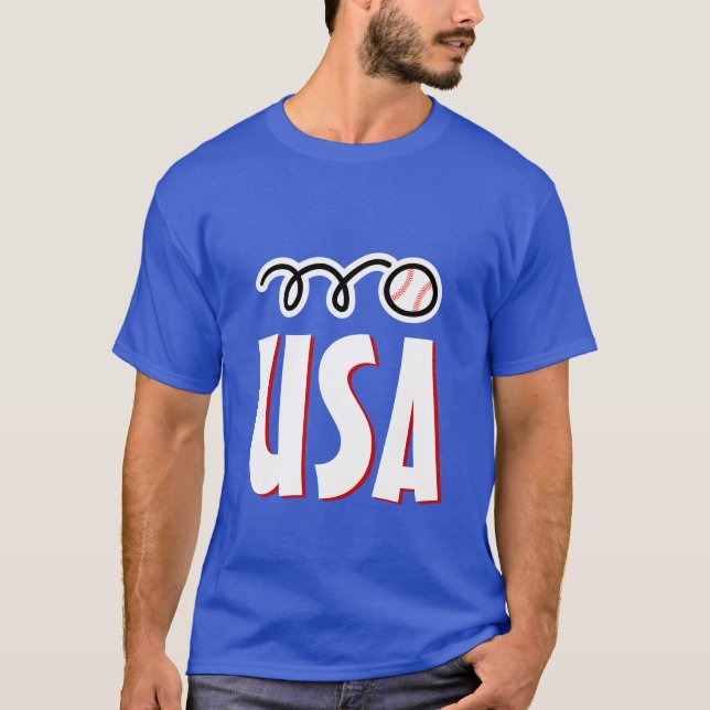 American baseball t shirt for USA players and fans (Front)