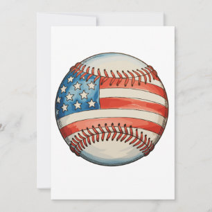 American Baseball US Flag 250th Anniversary Invitation