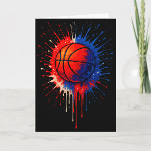 American Basketball Splash Ball Player Team Kids B Card