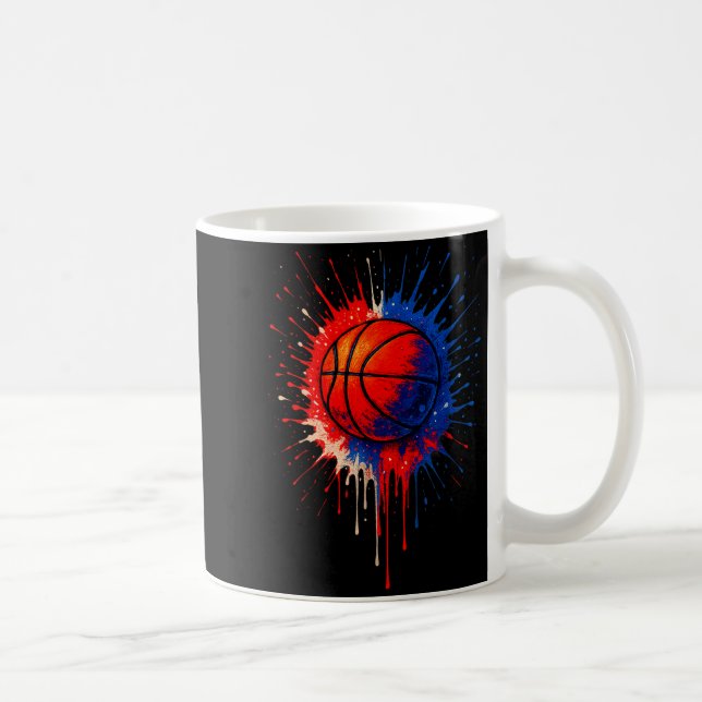 American Basketball Splash Ball Player Team Kids B Coffee Mug (Right)