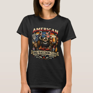 American BBQ Racoon Club – Funny Patriotic Gril T-Shirt