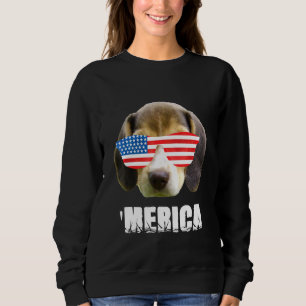 American Beagle Merica Patriotic 4th Of July Dog Sweatshirt